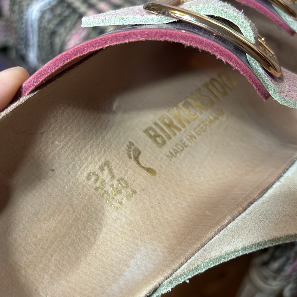 Birkenstock Pink and Gold Sandals - Picture 11 of 11